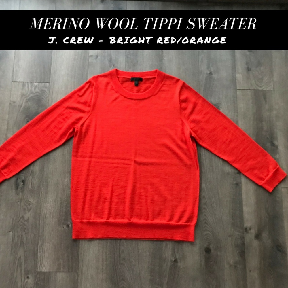 J. Crew | Tippi Sweater | BRIGHT RED/ORANGE